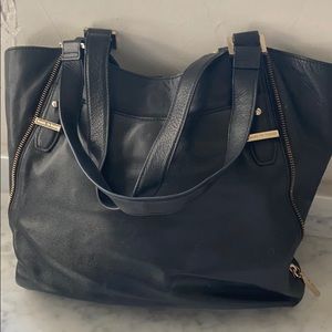 Elaine Turner black leather bag